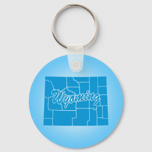 State Wyoming Keychain