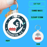Statehood for Washington DC Logo Key Ring<br><div class="desc">For more than 200 years, the residents of Washington, DC have been subjected to systemic inequality and denied the full rights of citizenship that the residents of states enjoy including voting representation in Congress. It is time to right a great historic wrong. DC residents want statehood and made their voter...</div>