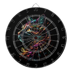 Stately Feline Profile Dartboard