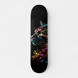 Stately Feline Profile  Skateboard