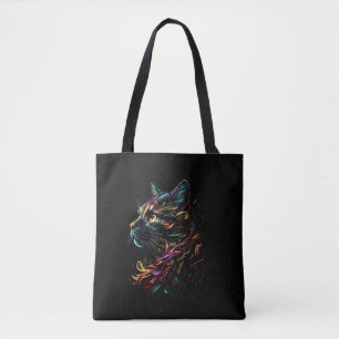 Stately Feline Profile Tote Bag