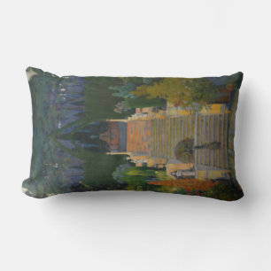 Stately Garden in Mallorca (by Santiago Rusiñol) Lumbar Cushion