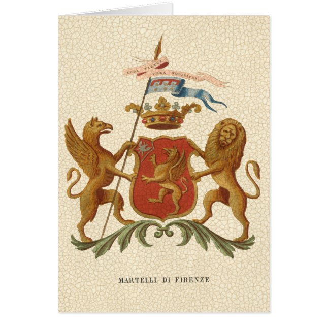 Stately Heraldic Badge with Griffin and Lion (Front)