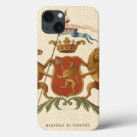 Stately Heraldic Badge with Griffin and Lion