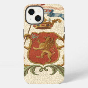 Stately Heraldic Badge with Griffin and Lion iPhone Case