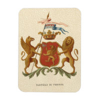 Stately Heraldic Badge with Griffin and Lion