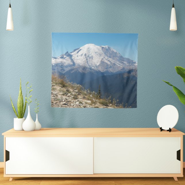 Stately Mount Rainier Landscape Tapestry (In Situ (Cabinet))