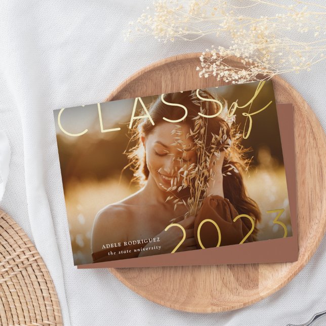 Statement Foil | Photo Graduation Announcement (Creator Uploaded)