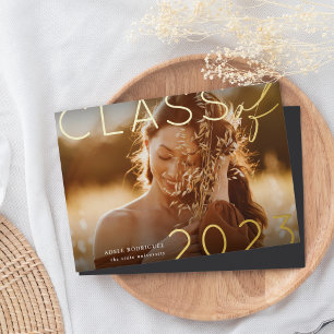 Statement Foil Photo Graduation Announcement