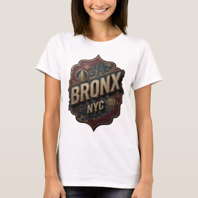 Statement Gold BRONX NYC Custom Tee (Front)