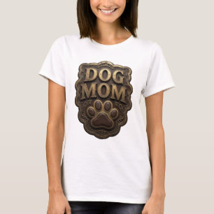 Statement Gold DOG MOM Modern Design T-Shirt