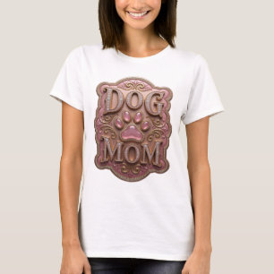 Statement Gold DOG MOM Statement Design T-Shirt