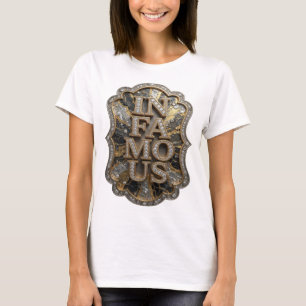 Statement Gold IN FAMOUS Graphic Design T-Shirt