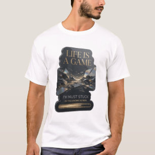 Statement Gold LIFE IS A GAME Graphic Tee