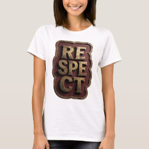 Statement Gold RESPECT Print T-Shirt
