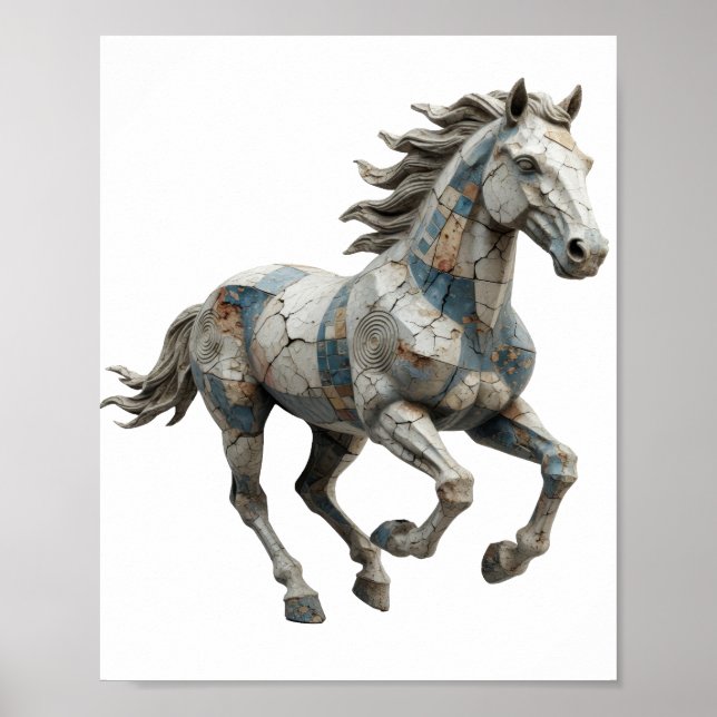 Statement Grey ABSTRACT ART Graphic Design Poster (Front)