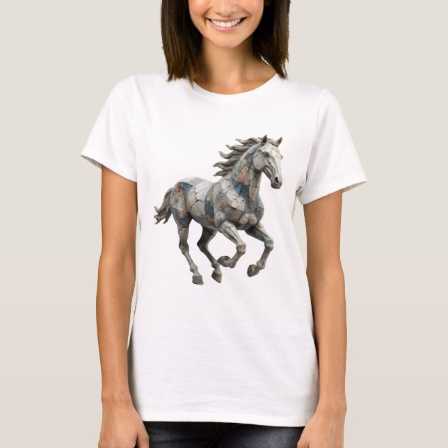Statement Grey ABSTRACT ART Graphic Design T-Shirt (Front)