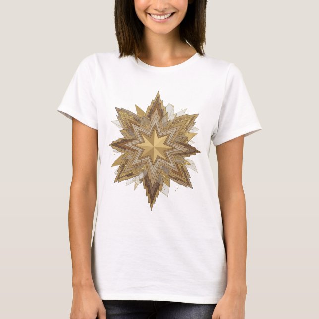 Statement Grey STAR OF BETHLEHEM Design T-Shirt (Front)