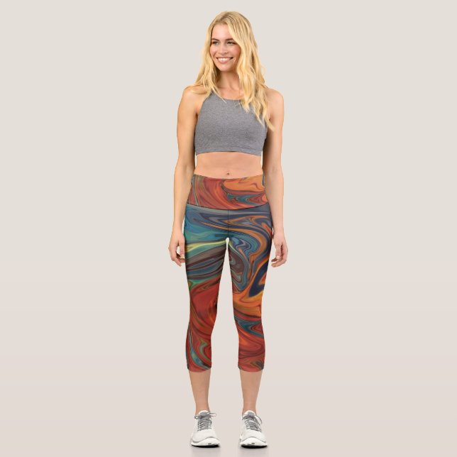 Statement-Making Watercolor Best Leggings (Front)