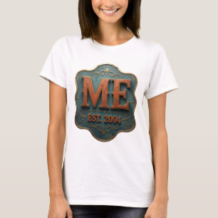Statement Orange ME EST 2004 Print T-Shirt