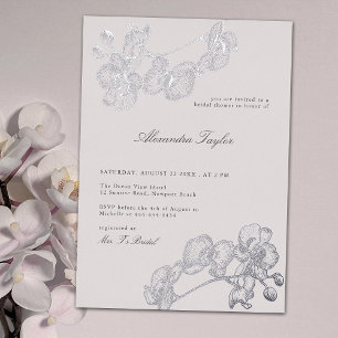 Statement Orchid Elegant Floral Chic Bridal Shower