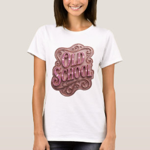 Statement Pink OLD SCHOOL Bold Design T-Shirt