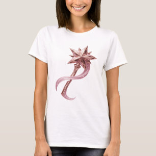 Statement Pink ROSE GOLD STAR WAND Artistic Motif T-Shirt