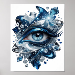 Statement Silver ABSTRACT ART Art Print
