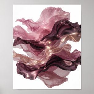 Statement Silver ABSTRACT ART Design Poster