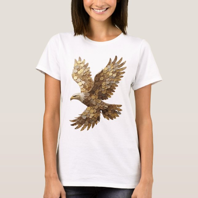Statement Silver ABSTRACT ART Design T-Shirt (Front)