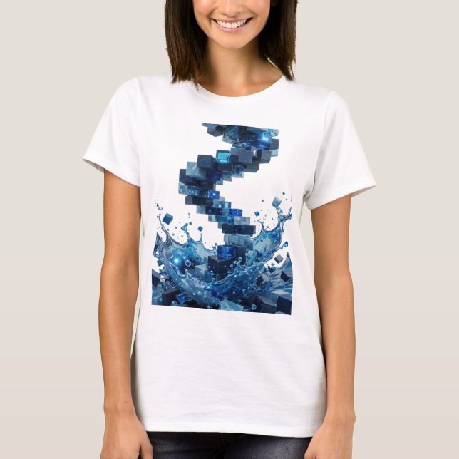 Statement Silver ABSTRACT ART Statement Tee v3 (Front)
