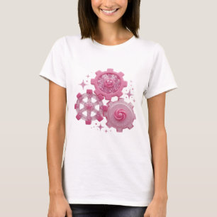Statement Silver GEARS AND STARS Shirt Design