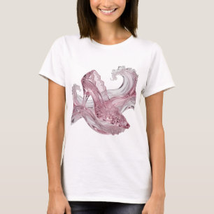 Statement Silver GLASS SLIPPER WAVE Bold Design T-Shirt