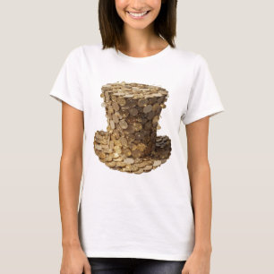 Statement Silver GOLDEN COINS HAT Modern Design T-Shirt