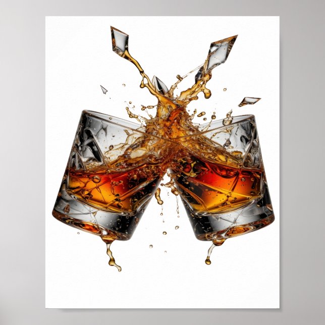 Statement Silver WHISKY SPLASH Poster (Front)