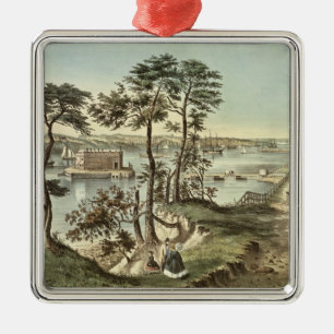 Staten Island and the Narrows from Fort Hamilton Metal Ornament