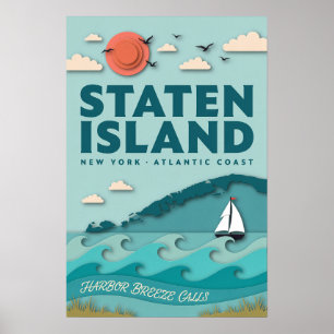 Staten Island Coastal Travel Poster