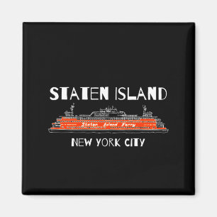 Staten Island Ferry New York Artwork Magnet