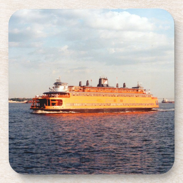 Staten Island Ferry plastic coaster set (Front)