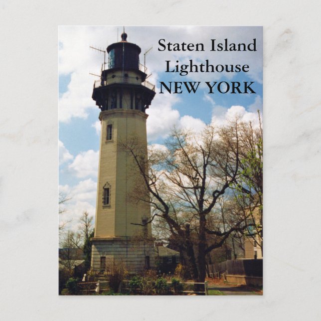 Staten Island Lighthouse, New York Postcard (Front)