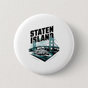 Staten Island New York Ferry 6 Cm Round Badge