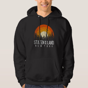 Staten Island New York NY Retro Vintage 80s 90s Hoodie