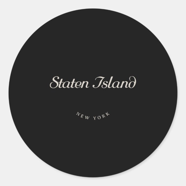 Staten Island NY Classic Round Sticker (Front)