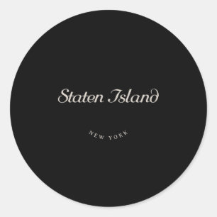Staten Island NY Classic Round Sticker