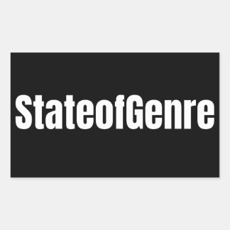 StateofGenre Black and White Rectangular Sticker