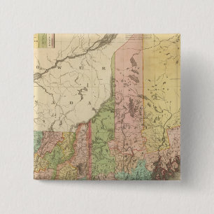 States of Maine, New Hampshire, Vermont 15 Cm Square Badge