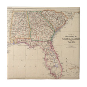 States of South Carolina, Georgia, and Alabama Tile