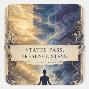 States Pass Presence Stays — Meditation Sticker