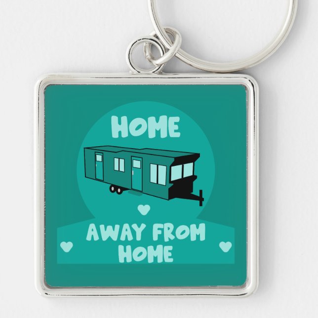 Static Caravan Home Gift Key Ring (Front)