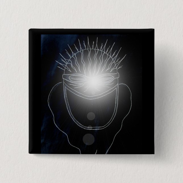 Static Electricity 15 Cm Square Badge (Front)